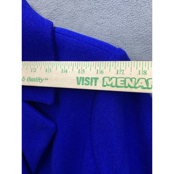 Worthington Womens Wool Blend Robe Coat Belted Cobalt Blue Size Small New - Picture 5 of 16
